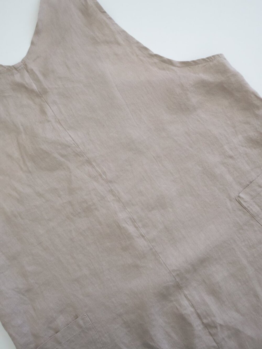 FLAX Open Cross Back Linen Apron Dress | S - Picture 4 of 7
